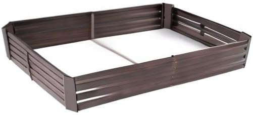 LuxenHome Galvanized Raised Garden Bed Kit, 6x3x1ft Raised Garden Bed Outdoor, Rectangular Metal Gardening Planter Box, Large Plant Pot, Planting Bed Gardening Tools for Vegetables Flowers Herbs