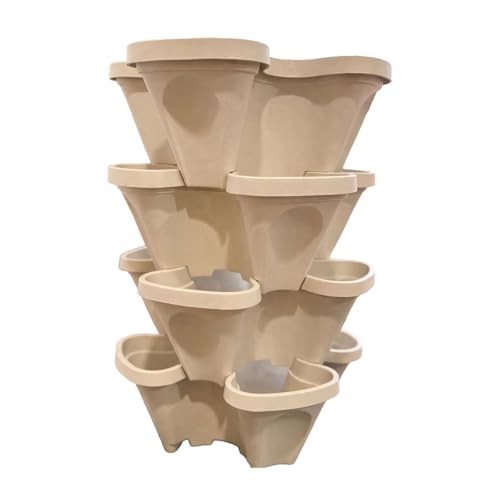 Stackable Vertical Planter Tower (Desert Sand / Small)
