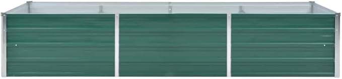 Garden Raised Bed Galvanized Steel 94.5"x31.5"x17.7" Green,Raised Garden Bed,Outdoor Planters for Flower Herb Garden