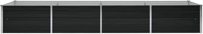 Garden Raised Bed Anthracite 126"x31.5"x17.7" Galvanized Steel,Raised Garden Bed,Outdoor Planters for Flower Herb Garden
