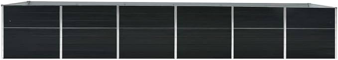 Garden Raised Bed Galvanized Steel 189"x31.5"x30.3" Anthracite,Raised Garden Bed,Outdoor Planters for Flower Herb Garden