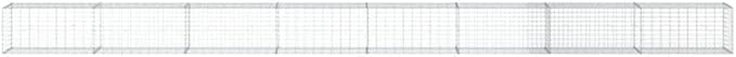Galvanized Iron Gabion Basket with Cover 315"x19.7"x19.7" Outdoor Metal Raised Garden Bed Planter Box for Landscaping Stone Walls