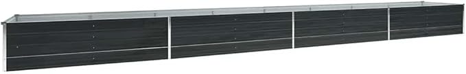 Raised Garden Beds Raised Box Box Ground BoxGarden Raised Bed Galvanized Steel 236.2"x31.5"x17.7" Anthracitefor Patio Balcony backyards