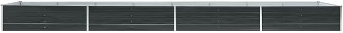 Garden Raised Bed Galvanized Steel 236.2"x31.5"x17.7" Anthracite,Raised Garden Bed,Outdoor Planters for Flower Herb Garden