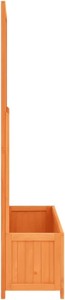 Garden Trellis Planter, Wood Planter with Trellis, Planter Box with Trellis, Raised Garden Bed Outdoor for Plants Hanging Flower Baskets, Brown 27.6"x11.8"x53.1" Solid Firwood