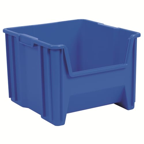 Stak-N-Store Stackable Storage Bins, 17.5"x16.5"x12.5", Blue 2Pk (Blue / 12 Gallons)