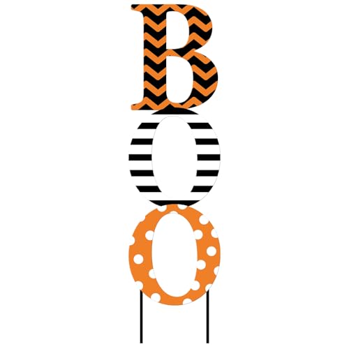 Halloween Boo Metal Garden Stakes