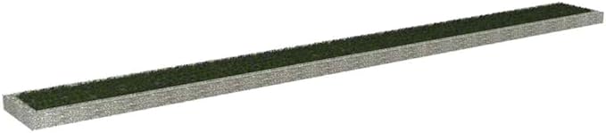 Galvanized Steel Gabion Raised Bed Planter, Extra-Long Outdoor Garden and Patio Planter Box with Rustproof Industrial Design for Herbs, Flowers, and Plants