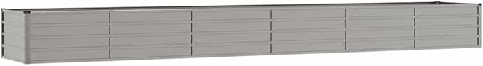 vidaXL Garden Raised Bed - 189"x31.5"x17.7" Corten Steel Planter for Outdoor Gardens/Balconies/Patios