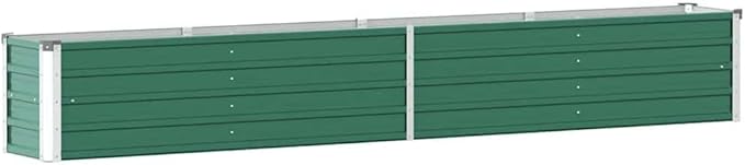 Raised Beds for Gardening Ground Box Box Boxes Garden Raised Bed Galvanized Steel 126"x15.7"x17.7" Greenfor Patio Balcony backyards