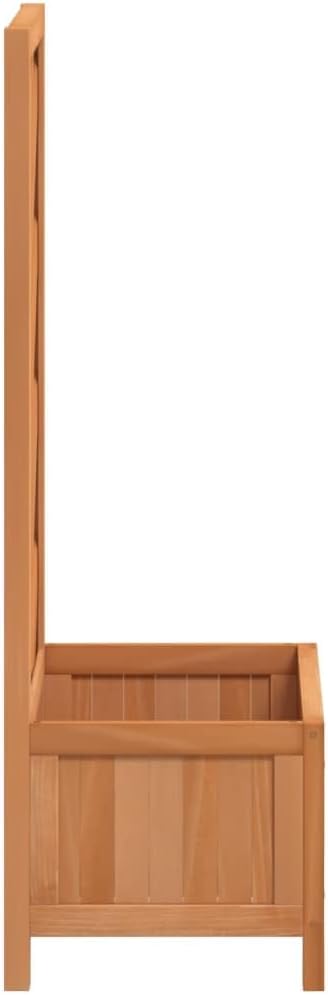 Planter with Trellis, Patio planters Raised Flower Bed Gardening Box Standing Planter Suitable for Nursery Courtyard Orchard Corridor Brown Solid Wood Fir
