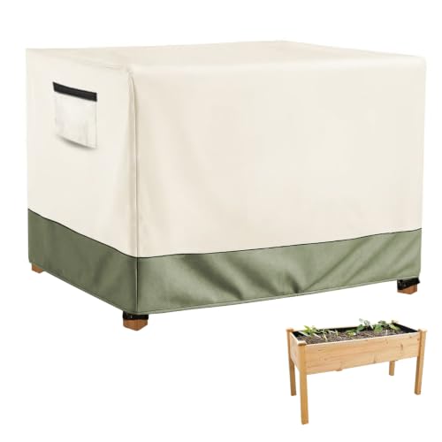 Outdoor Raised Garden Bed Cover for Winter (Beige & Green / 72 x 24 x 30)