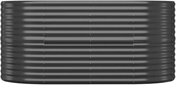 Garden Raised Bed Powder-Coated Steel 59.8"x31.5"x26.8" Anthracite,Raised Garden Bed,Outdoor Planters for Flower Herb Garden