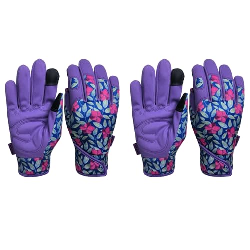 2 Pairs Outdoor Gardening Gloves (2 Pairs Per Pack-purple / Medium)