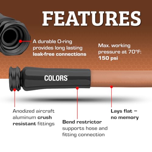 Colors Garden Hose 5 (Standard Grip / Red Clay / 100ft)