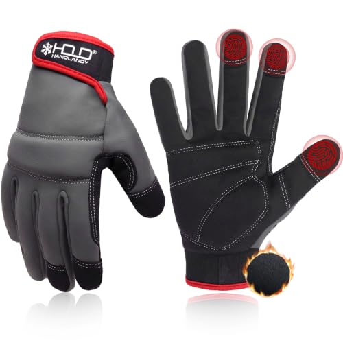 Winter Work Gloves for Men & Women (Matte Grey / 2X-Large)