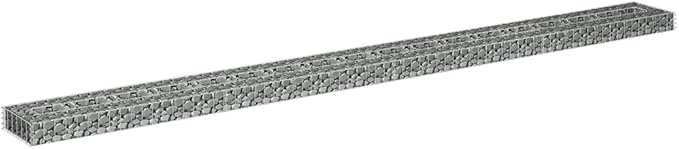 Gabion Raised Bed, Gabion Cages for retaining Walls Outdoor Backyard Planter Raised Garden Bed Suitable for Outdoor Landscape Lawn Cafes Backyard Patio Galvanized Steel 141.7"x11.8"x3.9"