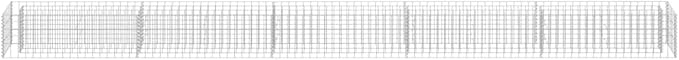 Gabion Raised Bed, Gabion Cages for retaining Walls Outdoor Backyard Planter Raised Garden Bed Suitable for Outdoor Landscape Lawn Cafes Backyard Patio Galvanized Steel 177.2"x11.8"x11.8"