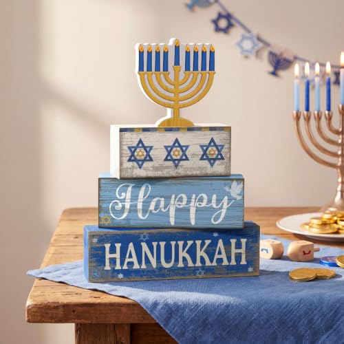 4 Pcs Hanukkah Table Decor for Home (Candlestick 2)