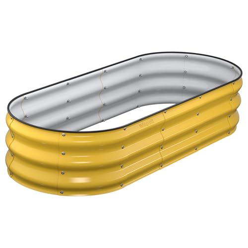 Raised Garden Bed Kit (Cream Yellow / 5×2×1 ft)