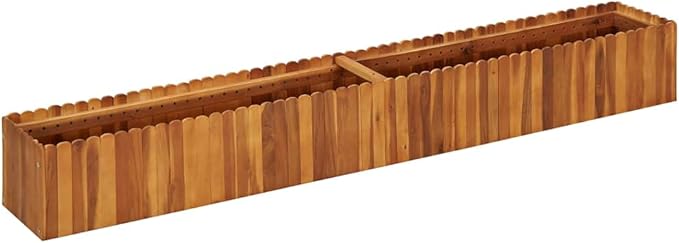 Garden Raised Bed,Wooden Flower Beds, Outdoor Garden Suitable for Flowers, Herbs and Fruits, Lawns, Verandas, Balconies, Patios 78.7"X11.8"X9.8" Solid Acacia Wood