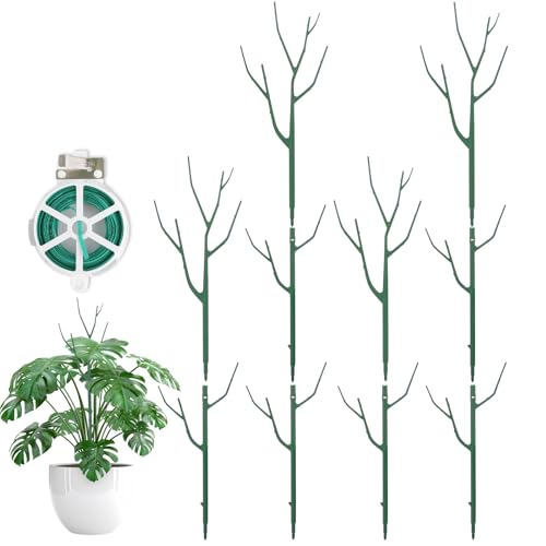 10 Pack Stackable Plant Support Stakes (39.5" - 10 Pack / Green)