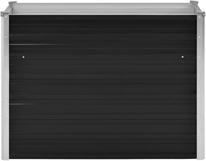 Box Raised Garden Beds s for Plants Elevated Box StandGarden Raised Bed Anthracite 39.4"x15.7"x30.3" Galvanized Steelfor Patio Balcony backyards