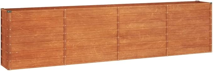 Garden Raised Bed Rusty Corten Steel Large Durable Outdoor Planter pots Porch Decor for Terrace Garden