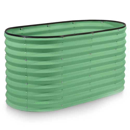Galvanized Raised Garden Beds Outdoor (Light Green / 4×2×2 Ft)