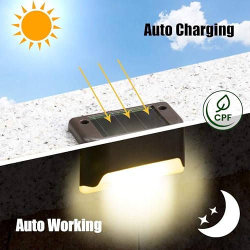 Solar Deck Lights Outdoor 20 Pack (20 / Warm White)