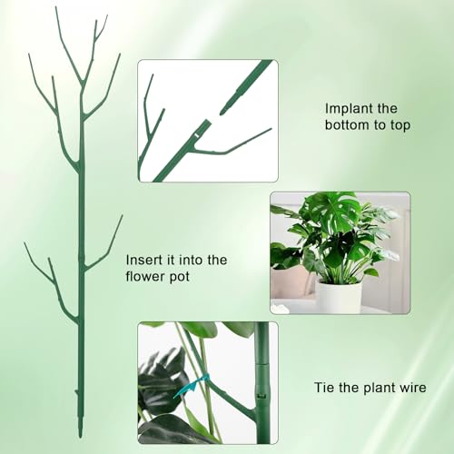 10 Pack Stackable Plant Support Stakes (39.5" - 10 Pack / Green)