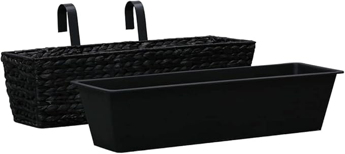 Planters 2 pcs Water Hyacinth Black Raised Beds for Gardening Pots for Plants Raised Garden Beds Outdoor for Raised Garden Beds for Gardening Plants Outdoor Porch