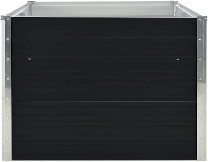 Tomato s Vegetables Box Raised Beds for Gardening Ground BoxRaised Garden Bed 63"x31.5"x17.7" Galvanized Steel Anthracitefor Patio Balcony backyards