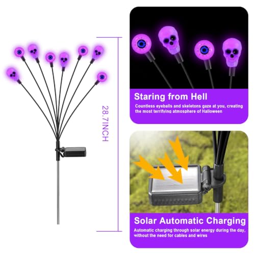 Halloween Decorations Outdoor (Halloween-purple-4packs)