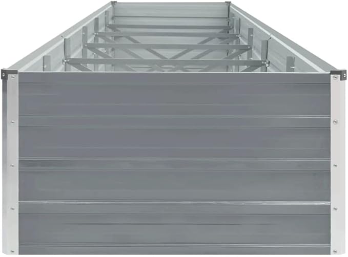 Garden Raised Bed,Garden Bed,Rectangular Planter,Raised Garden Beds Outdoor,Herb Garden Planter Outdoor,for Backyard,Patio,Balcony,Deck,Galvanized Steel 189"x31.5"x17.7" Gray