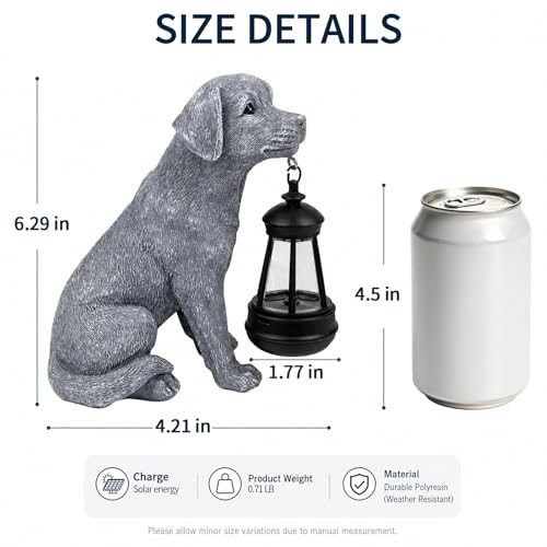 Solar Dog Garden Statue (Labrador)