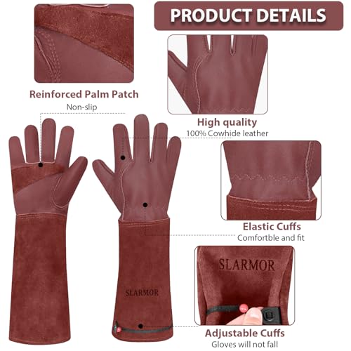 Gardening Gloves for Women Men (Brown / X-Small (Pack of 1))