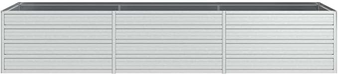Garden Raised Bed Silver Galvanized Steel, Large 94.5x31.5x17.7 Inch Outdoor Planter for Vegetables, Herbs, Flowers