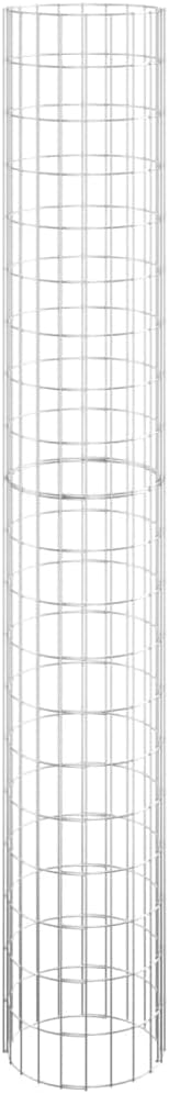 Gabion Raised Bed Silver Galvanized Steel, Large Durable Outdoor Planter Box, 11.8 x 78.7 Inch Cylindrical Garden Bed for Flowers, Herbs, Vegetables, Weather-Resistant