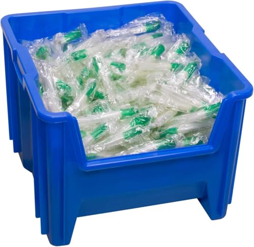 Stak-N-Store Stackable Storage Bins, 17.5"x16.5"x12.5", Blue 2Pk (Blue / 12 Gallons)
