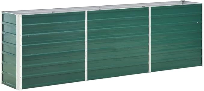 Herb Garden Tomato s Boxes Garden Raised Bed Galvanized Steel 94.5"x15.7"x30.3" Greenfor Patio Balcony backyards