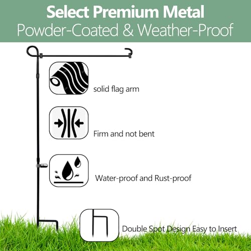 Garden Flag Stand Holder (Flagpole / 12x18 Inch)