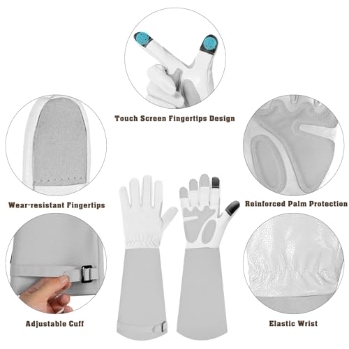 Gardening Gloves for Women Men (Grey / Large (Pack of 1))