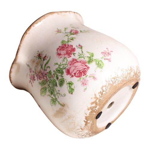 Shabby Chic Flower Pot (Rose Floral)