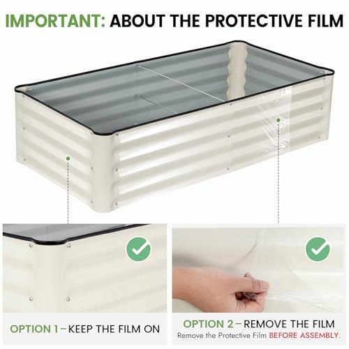 Galvanized Raised Bed (White / 4x2x1FT(2 pack))