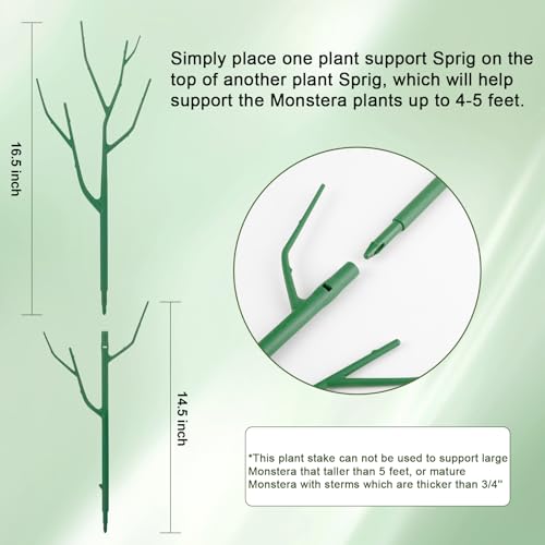 5 Pack Stackable Plant Support Stakes (28" - 5 Pack / Green)