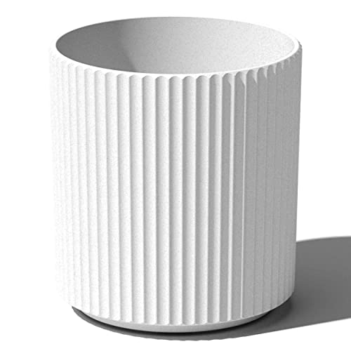 Demi Series Round Planter for Porch (White / 16 inch)