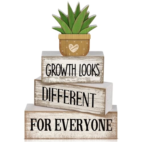 4 Pcs Farmhouse Table Decor (Growth Looks Different for Everyone)