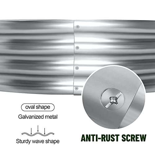 2Pcs Galvanized Raised Garden Bed Kit (7.5×3×1ft(2-pack) / Color A-silver)