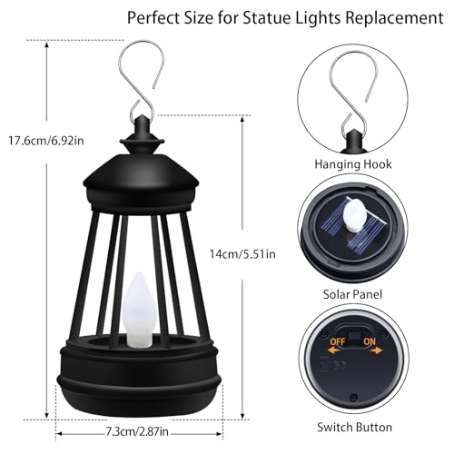 Mini Solar Lantern Lights Replacement for Outdoor Statue